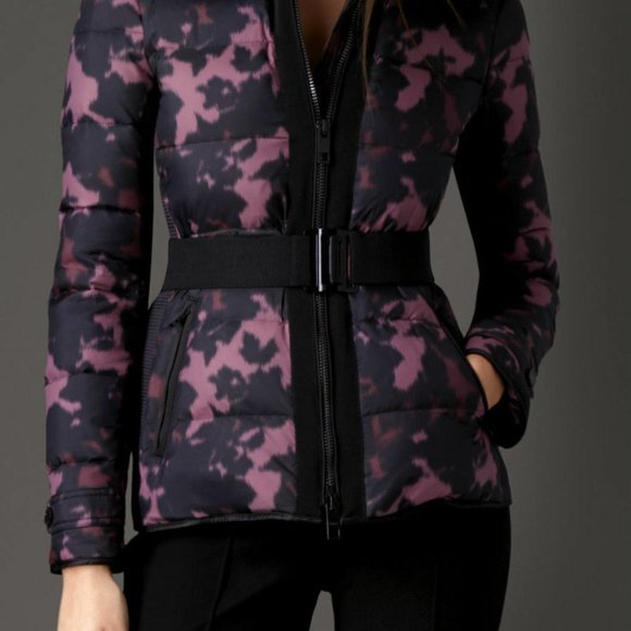 $1595 Burberry London Belted Fox Fur Puffer Down Jacket Coat Dusky Mauve ( 4 ) - Picture 10 of 13